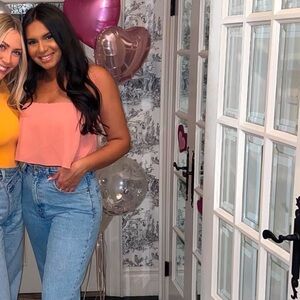 Wilfred pink flowy tube top